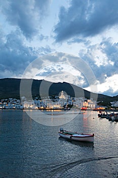 Cadaques sunset. Romanticism in the Mediterranean Sea. The villa