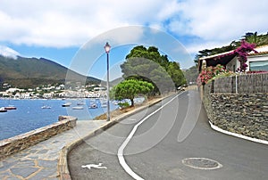 Cadaques view with road