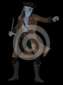 Cadaverous undead pirate