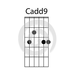 Cadd9 guitar chord icon