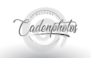 Caden Personal Photography Logo Design with Photographer Name.