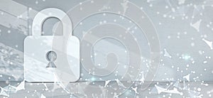 Cadena icons in interior with connections 3D rendering photo