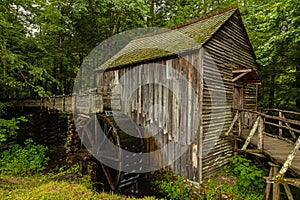 Cades Cove Historical Grist Mill in the Great Smokys National Park in Tennessee