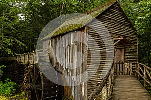 Cades Cove Historical Grist Mill in the Great Smokys National Park in Tennessee photo