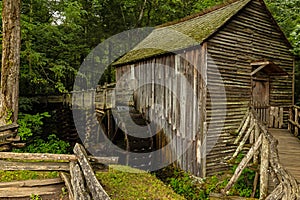 Cades Cove Historical Grist Mill in the Great Smokys National Park in Tennessee photo