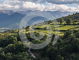 Cadi Range as seen from Cerdanya, Pyrenees photo