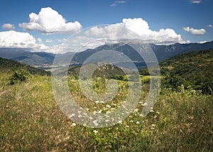 Cadi Range as seen from Cerdanya, Pyrenees photo