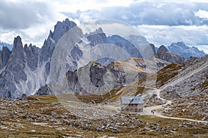Cadini di Misurina range in Dolomites, Italy photo
