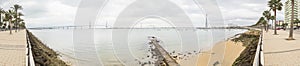 Cadiz bay panoramic view ant the new bridge called Pepa or the 1 photo