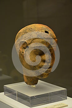 Cadiz, Spain 03.26.2019: CLAY BUST FROM PUNTA DE NAO (Cadice