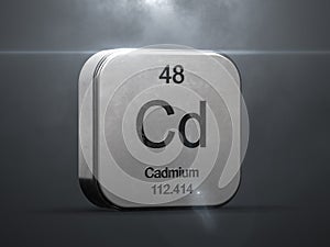 Cadmium element from the periodic table photo