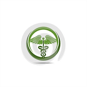 Caduceus icon, Caduceus logo icon for Medical healthcare conceptual vector illustrations