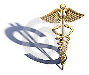 Caduceus Medical Symbol chrome