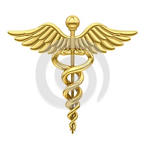 Caduceus Medical Symbol Isolated