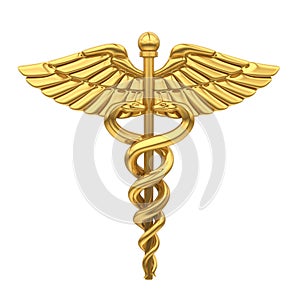 Caduceus Medical Symbol Isolated