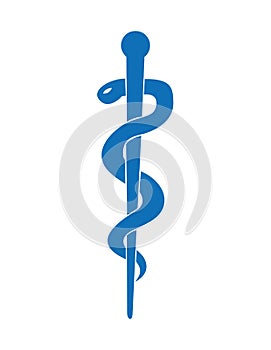 caduceus medical symbol isolated icon design