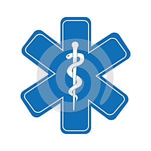 caduceus medical symbol isolated icon design