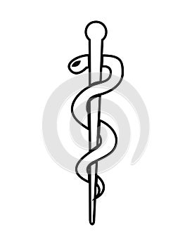 caduceus medical symbol isolated icon design