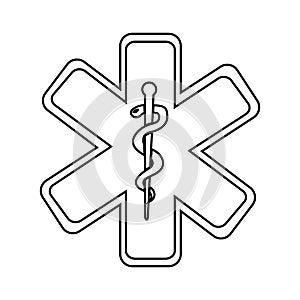 caduceus medical symbol isolated icon design