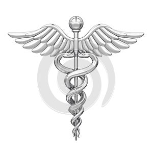 Caduceus Medical Symbol Isolated