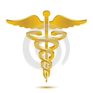 Caduceus medical symbol vector illustration.