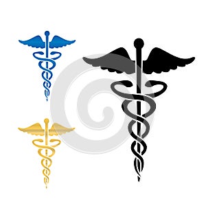 Caduceus medical symbol vector illustration.