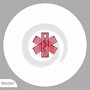 Caduceus vector icon sign symbol