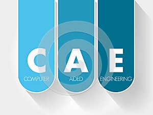 CAE - Computer Aided Engineering acronym, technology concept background photo