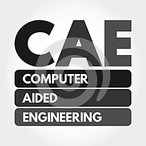 CAE - Computer Aided Engineering acronym, technology concept background photo