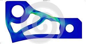 CAE finite element stress analysis - 3d ilustration