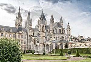 Caen. Normandy. Abbey exterior and gardens