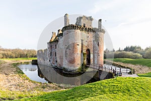 Caerlaverock Castle in Dumfries, UK