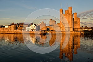 Caernarfon Caslte in North Wales is a UNESCO`s World Heritage site