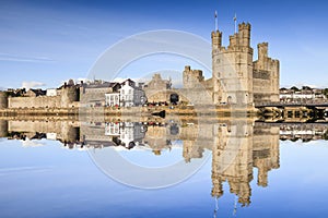 Caernarfon Castle Gwynedd North Wales UK