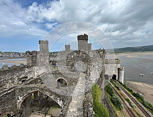 Caernarfon Castle, Gwynedd, north-west Wales.