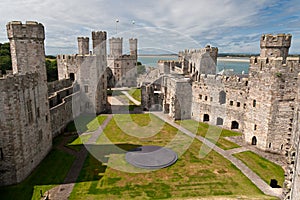 Caernarfon castle in Snowdonia,