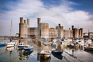 Caernarfon Castle in Wales, United Kingdom