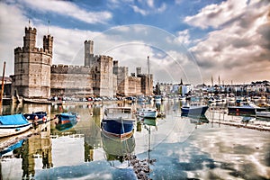 Caernarfon Castle in Wales, United Kingdom