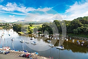 Caernarfon city in Wales