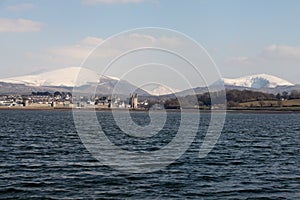 Caernarfon from the menai strait