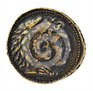 Caesar on old roman coin