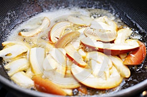 Caesar's Mushroom cooking