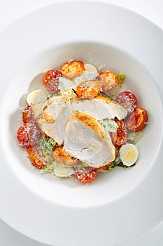 Caesar Salad with a Crispy Chicken