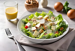 Caesar Salad on a modern table