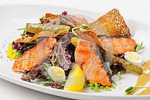 Caesar Salad with Salmon