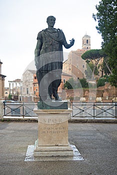 Caesar statue in rome