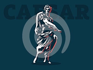 Caesar. Vector emblem.