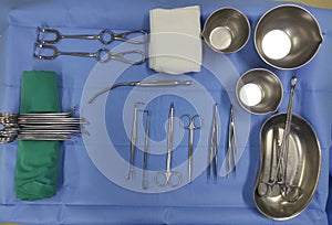 Caesarean section surgery instrument set
