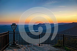 Caesars Head Overlook at Sunset near Greenville South Carolina S