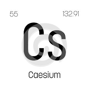 Caesium, Cs, periodic table element